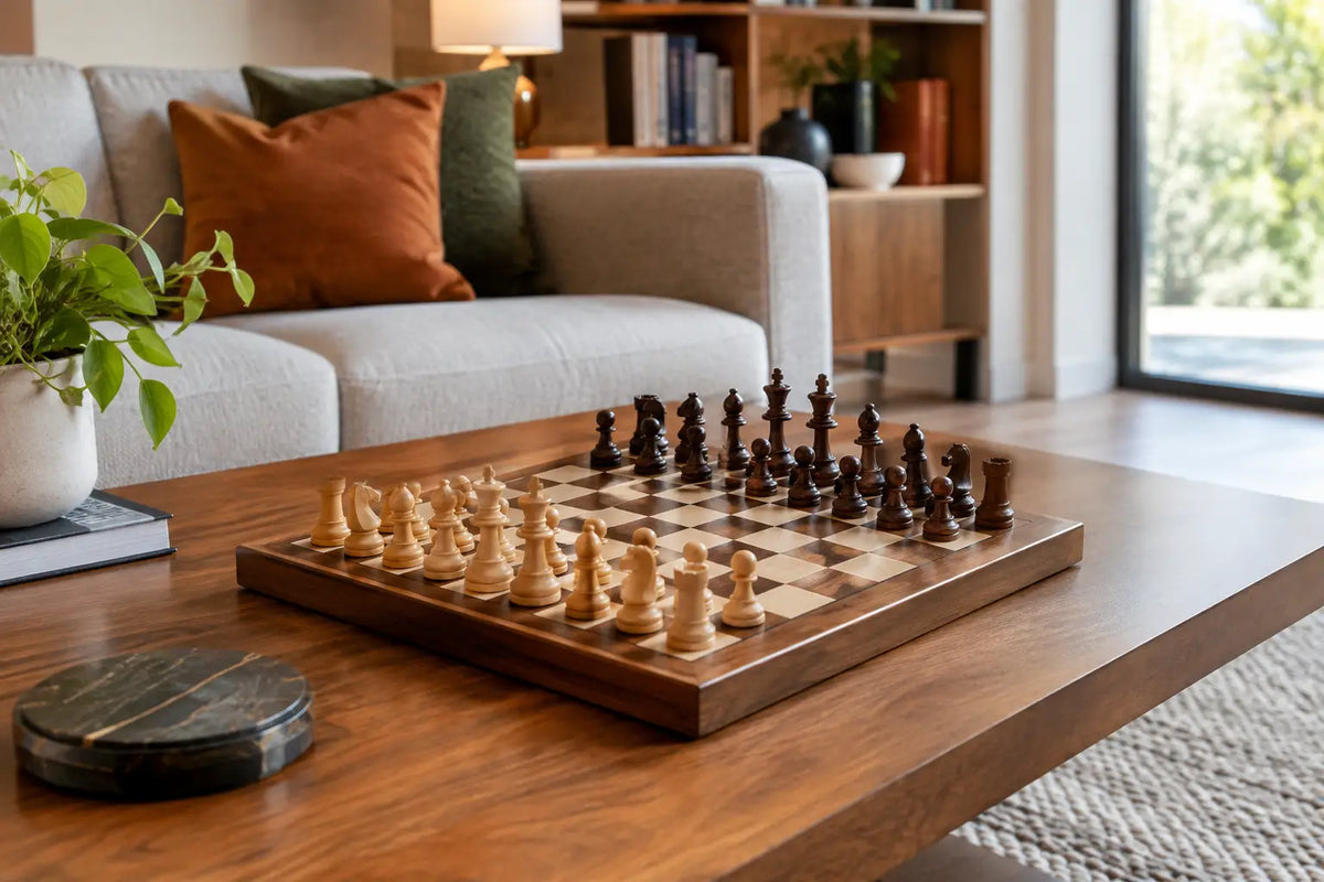 Arredamento con scacchiere classiche in casa