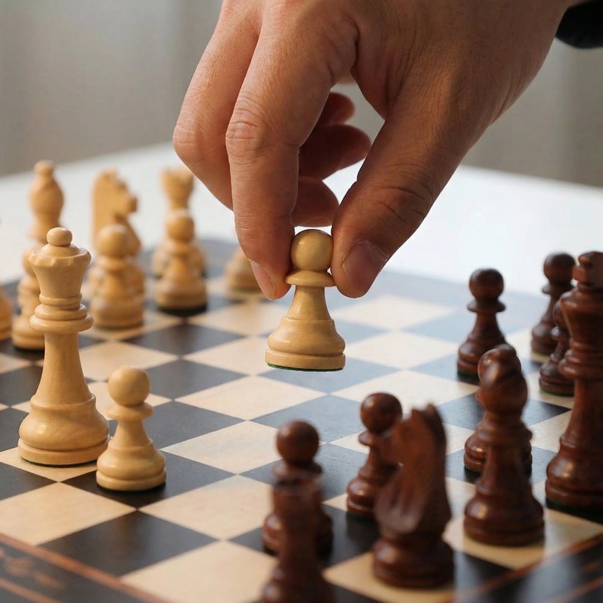 Scacchiera con cassetti in Noce e Acero