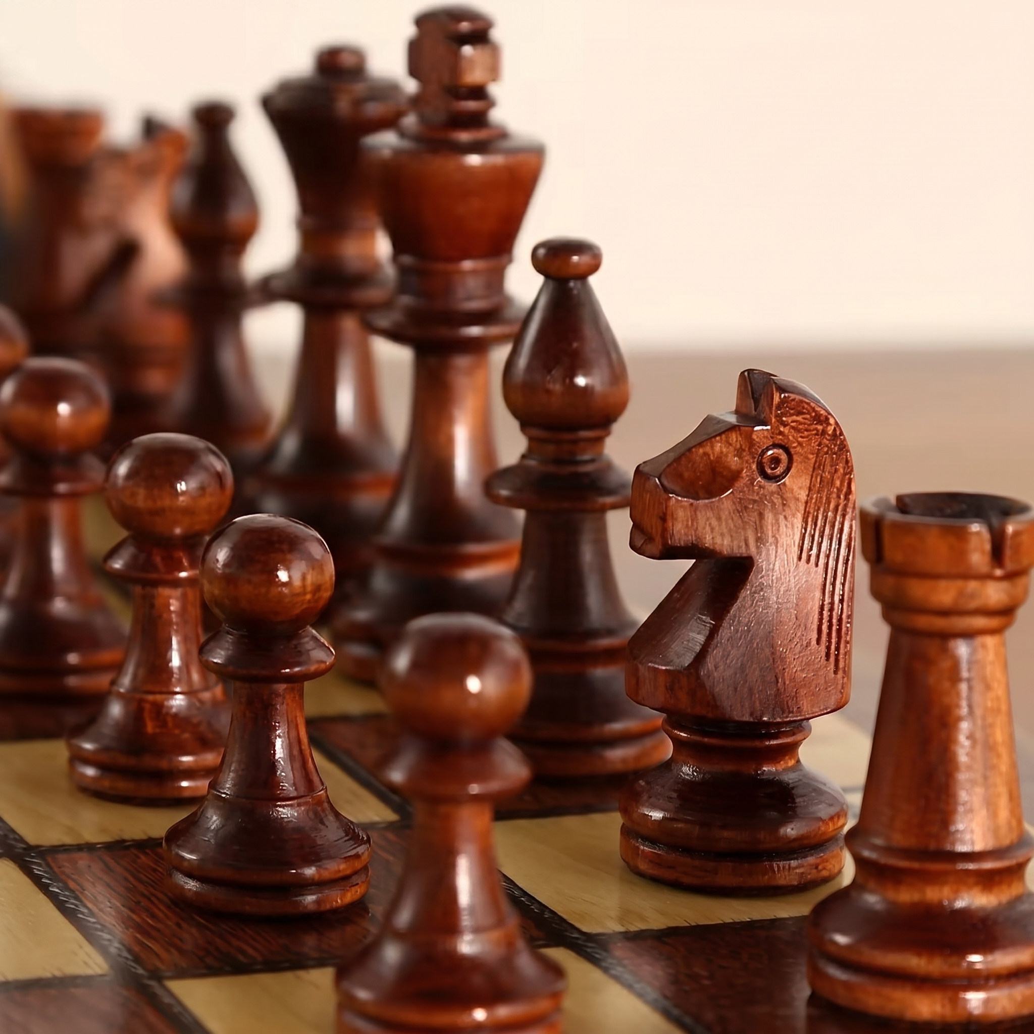 Scacchiera magnetica pieghevole in Noce