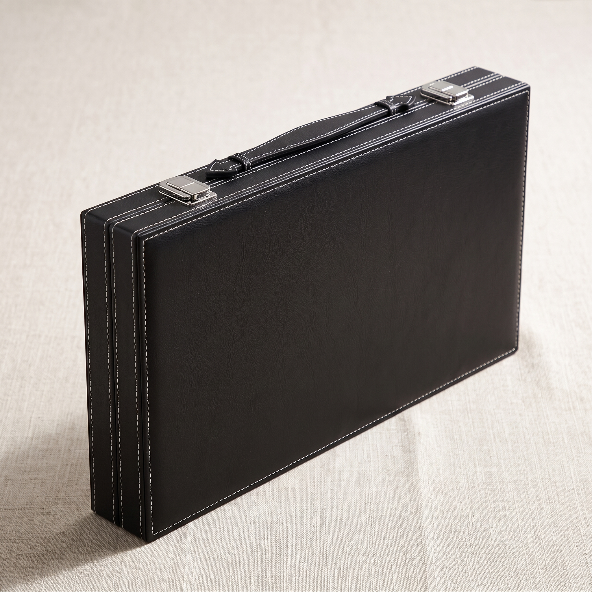 Backgammon Milano - Valigetta in Similpelle Nera