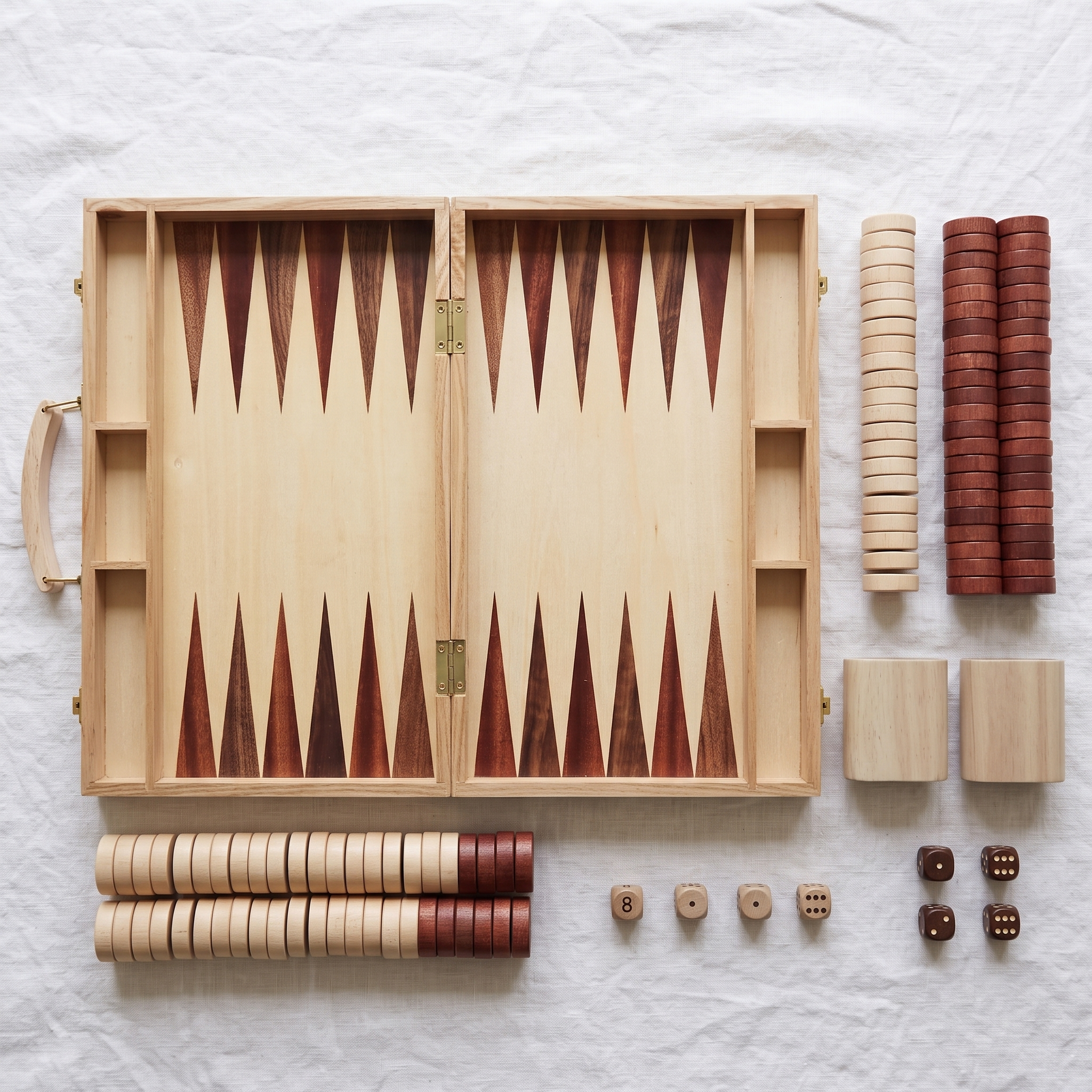 Backgammon Ankara - Cofanetto in Legno di Faggio Naturale